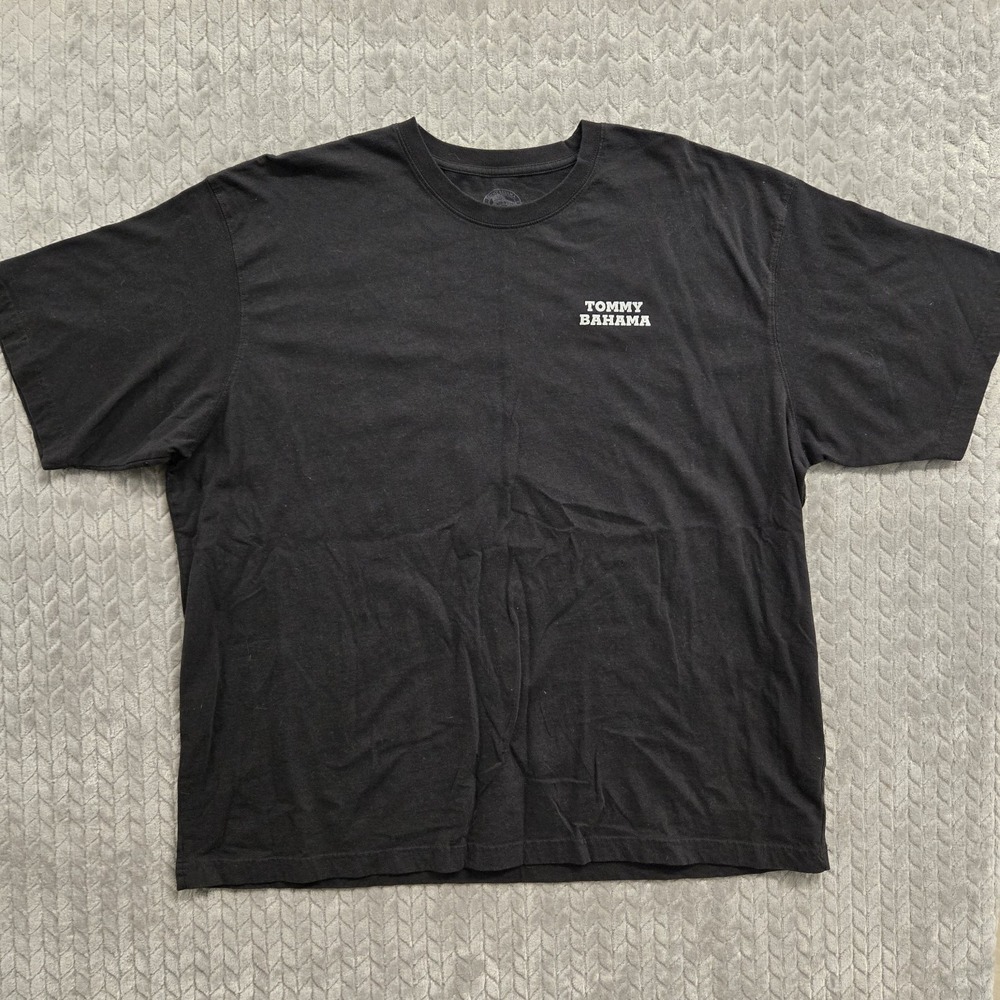 Tommy Bahama Walk The Lime Bird in Black Folsum Prison Brews T-Shirt Men's 2XL